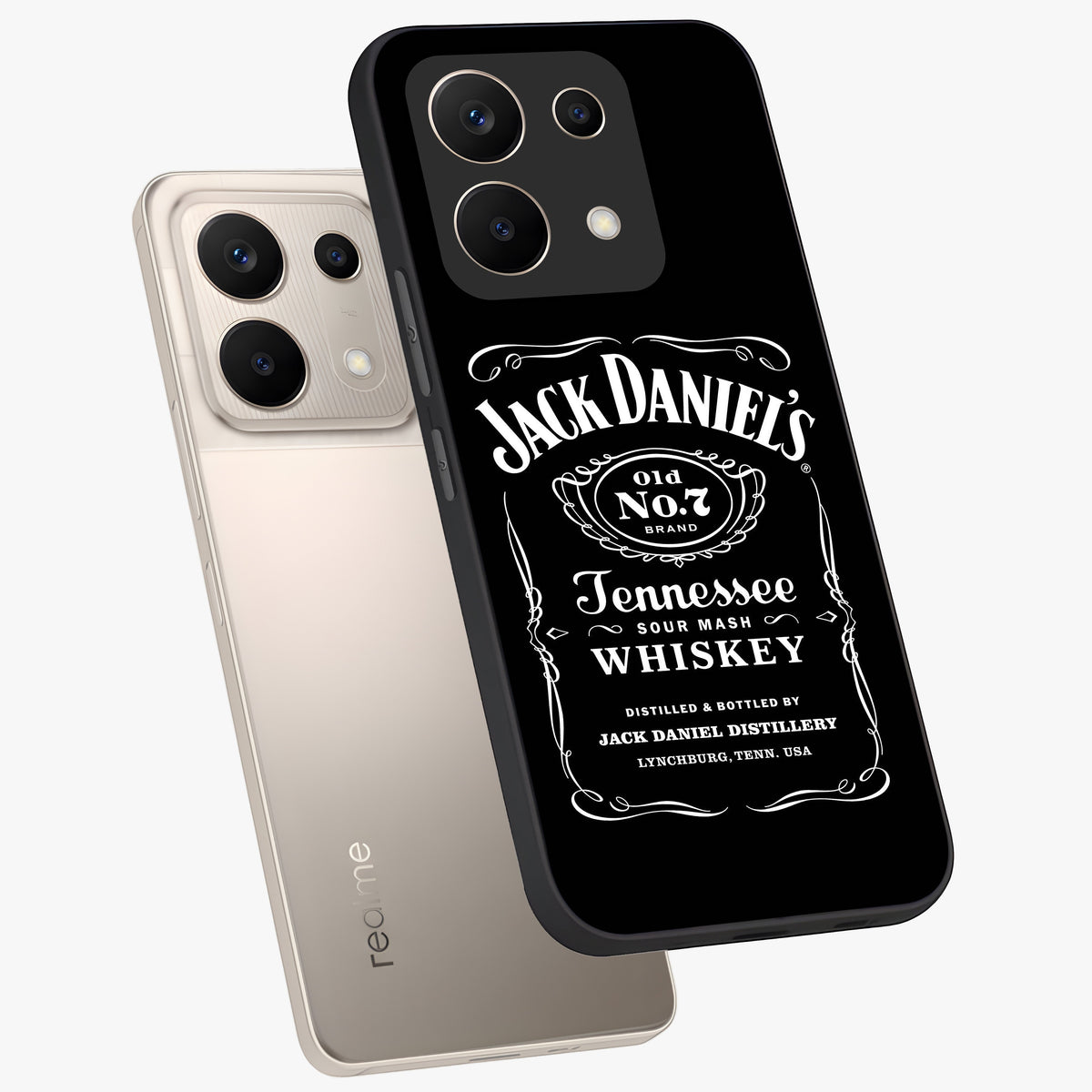 Vintage Whiskey Heritage Glass Case displayed in angled mockup highlighting retro beverage themed design with heritage aesthetic.