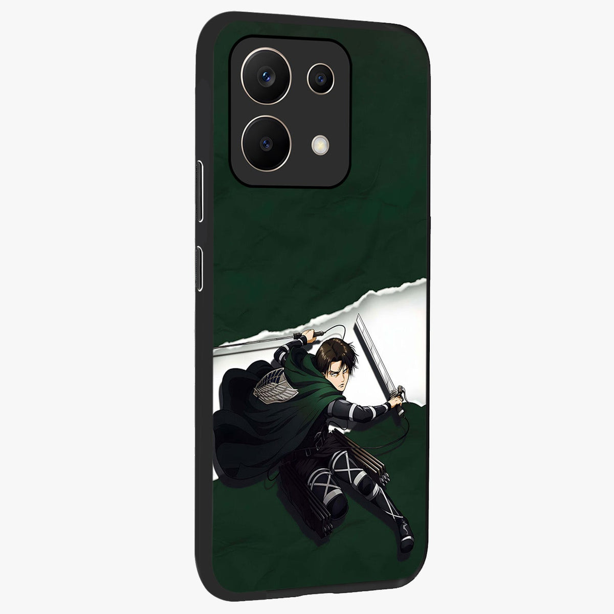 Emerald War Vanguard Glass Case upright view showcasing dramatic warrior artwork with bold fantasy theme.
