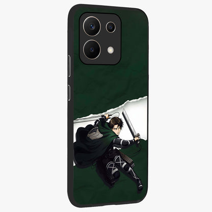 Emerald War Vanguard Glass Case upright view showcasing dramatic warrior artwork with bold fantasy theme.