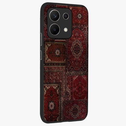 Persian Velvet Tale Glass Case upright view showcasing elegant Persian artwork with classic heritage theme.