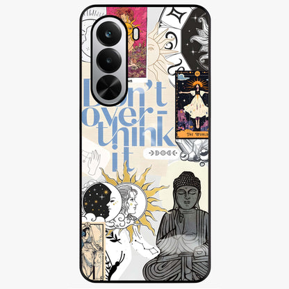 Ethereal Thoughts Glass Case showing flat back view with dreamy artistic artwork and glossy glass finish.