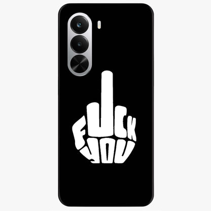 Rebel Mode On Glass Case showing flat back view with bold rebellious typography artwork and glossy glass finish.