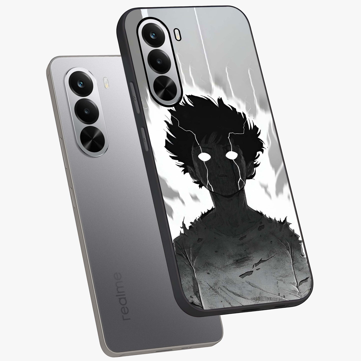 Awakened Inner Rage Glass Case displayed in angled mockup highlighting powerful graphic design and bold artistic theme.