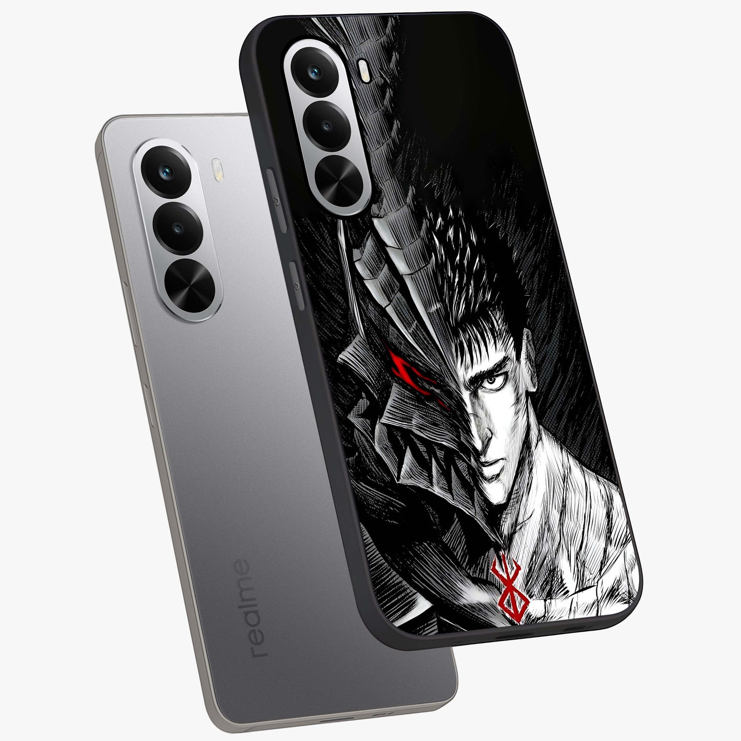 Berserker Blood Oath Glass Case displayed in angled mockup highlighting dark fantasy graphic design and powerful theme.