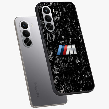 Carbon Speed Mark Glass Case displayed in angled mockup highlighting racing inspired carbon design and sleek aesthetic style.