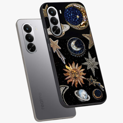 Celestial Gem Constellations Glass Case displayed in angled mockup highlighting gemstone inspired constellation design.