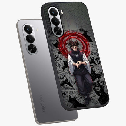 Cursed Ritual Ascension Glass Case displayed in angled mockup highlighting mystical ritual illustration with supernatural aesthetic.