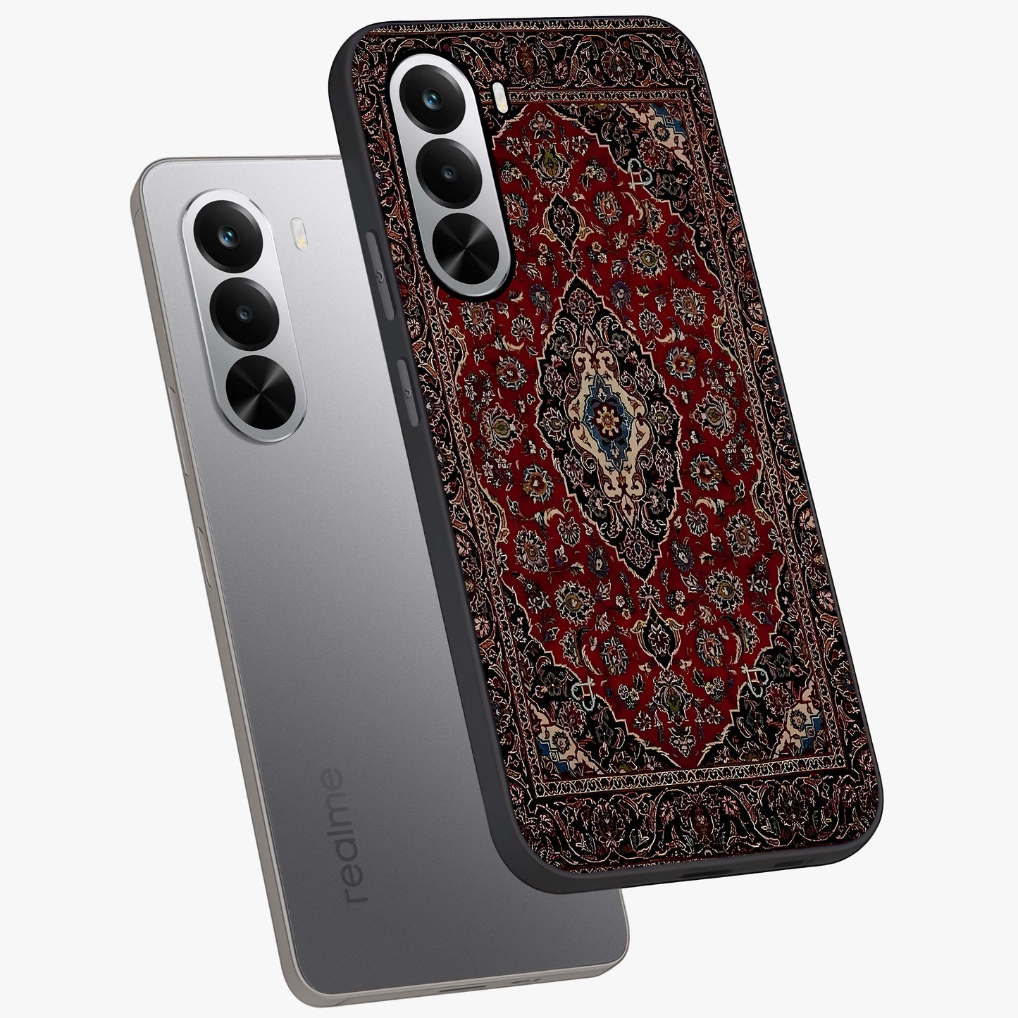 Heritage Carpet Royale Glass Case displayed in angled mockup highlighting intricate royal carpet design with heritage aesthetic.