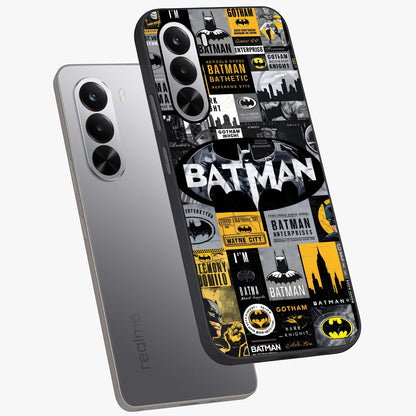 Knight Gotham Rise Glass Case displayed in angled mockup highlighting powerful knight silhouette design with dramatic aesthetic.