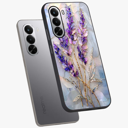 Lavender Dream Glow Glass Case displayed in angled mockup highlighting dreamy purple glow design with soft artistic style.
