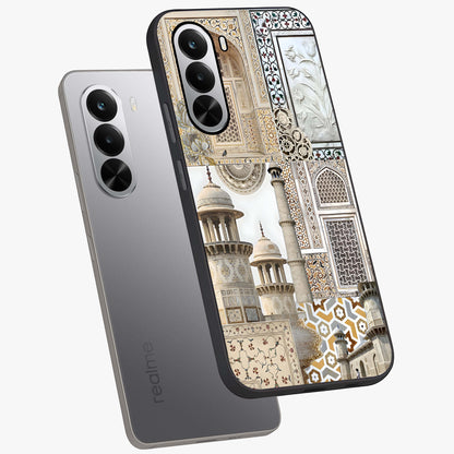Mughal Marble Legacy Glass Case displayed in angled mockup highlighting elegant heritage marble artwork with royal aesthetic.