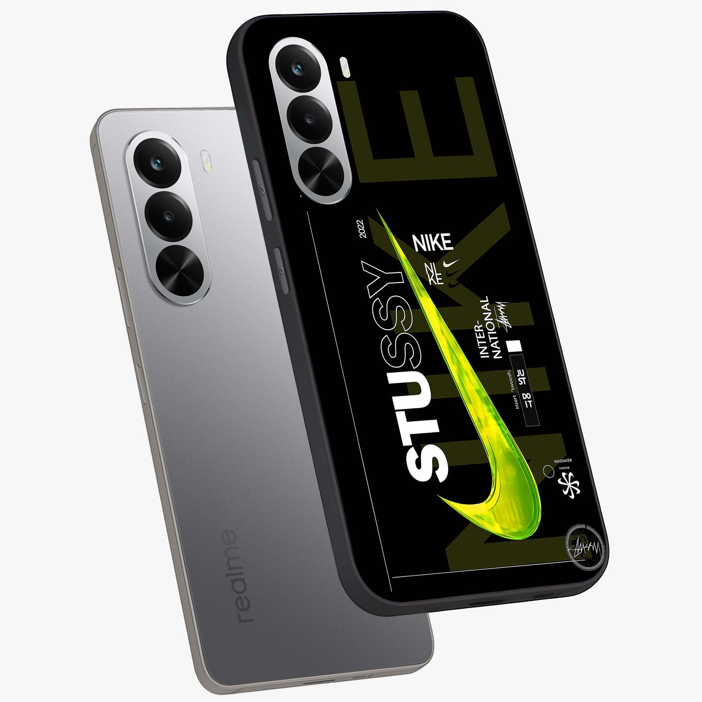 Neon Street Edition Glass Case displayed in angled mockup highlighting vibrant urban design with bold street aesthetic.