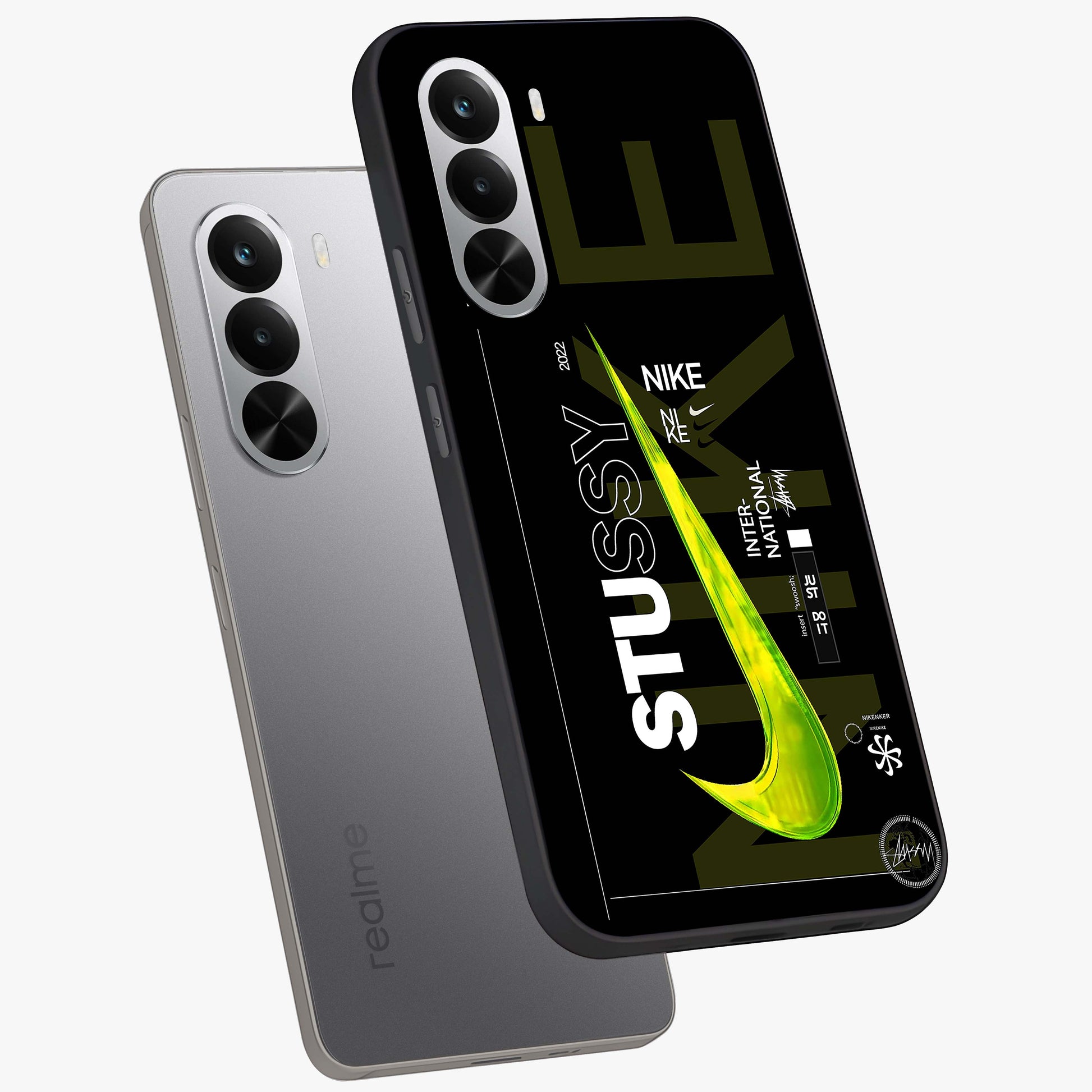 Neon Street Edition Glass Case displayed in angled mockup highlighting vibrant urban design with bold street aesthetic.