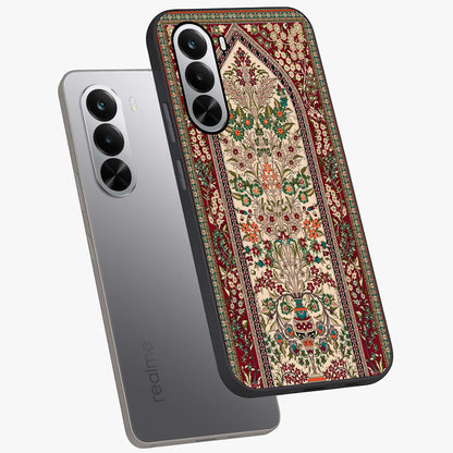 Persian Inspired Glass Case displayed in angled mockup highlighting intricate traditional design with elegant cultural aesthetic.