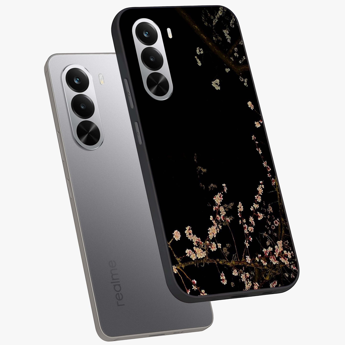 Petal Moon Light With Custom Name Glass Case displayed in angled mockup highlighting delicate petal design with custom name feature.