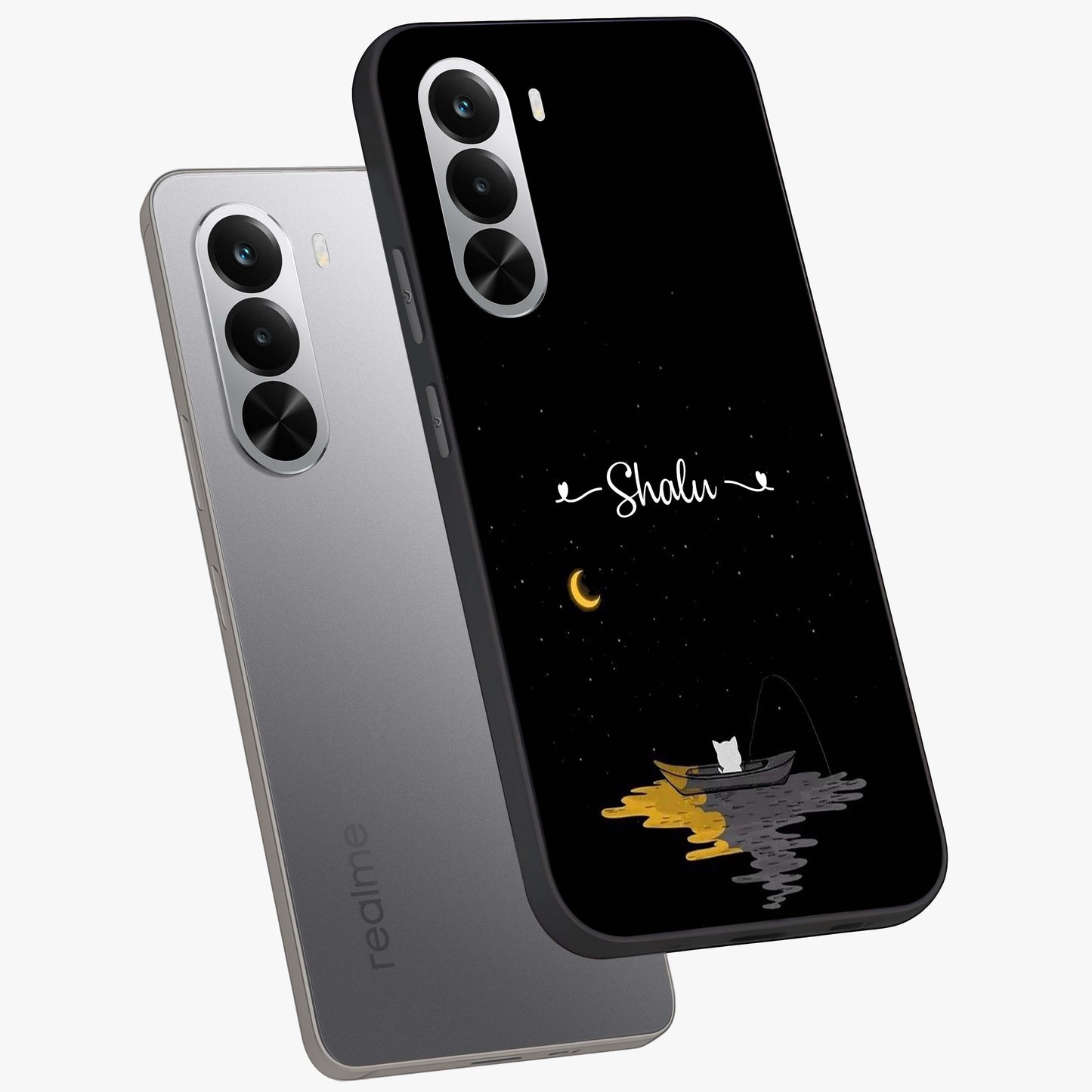 Silent Night Row Glass Case displayed in angled mockup highlighting peaceful evening design with dreamy night aesthetic.