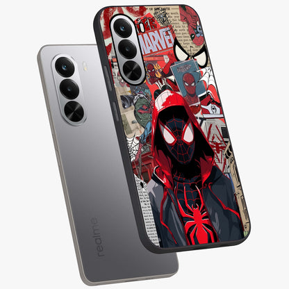 Spider Collage Street Glass Case displayed in angled mockup highlighting dynamic street style collage design with comic aesthetic.