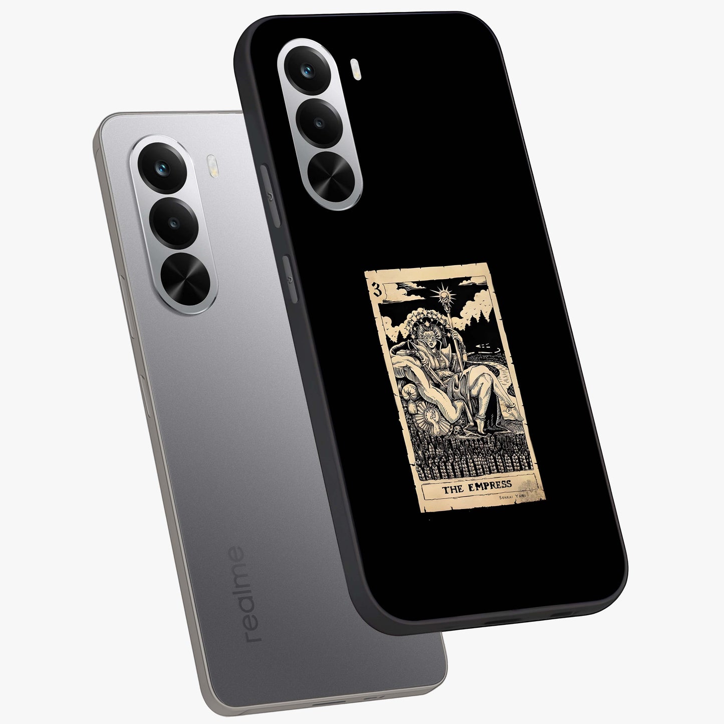 The Empress Glass Case displayed in angled mockup highlighting elegant royal design with majestic aesthetic style.