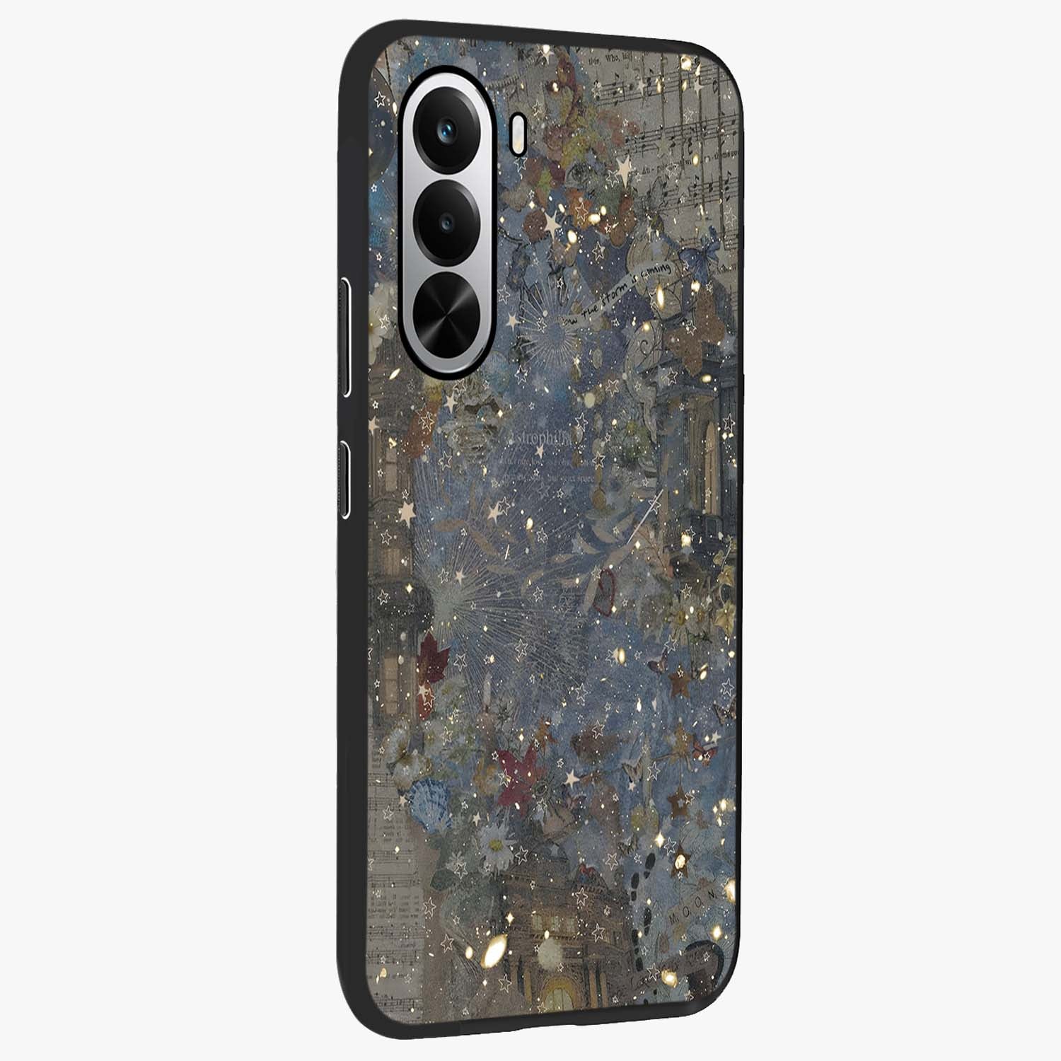 Aesthetic Astrolophia Glass Case upright view showcasing soft aesthetic theme with stylish modern look.
