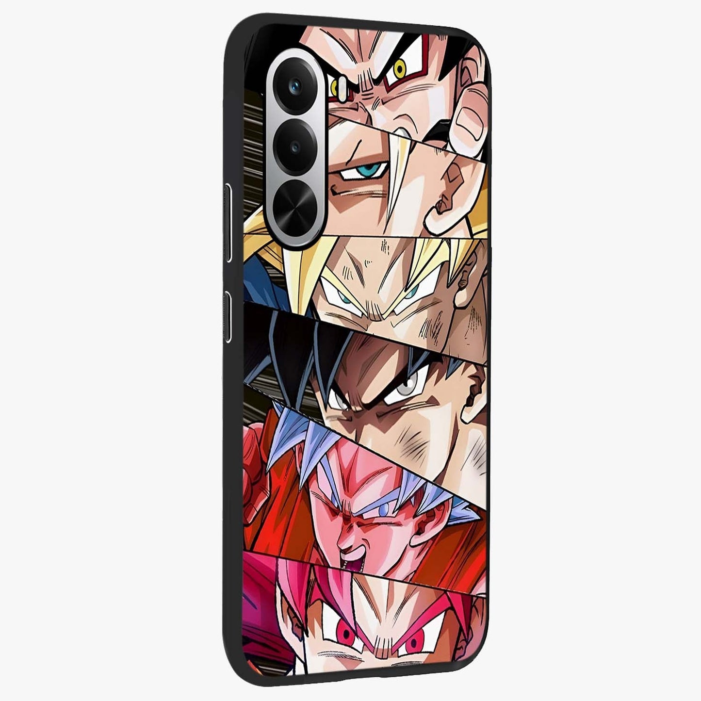 Anime Character Glass Case upright view showcasing expressive anime artwork with bold graphic style.