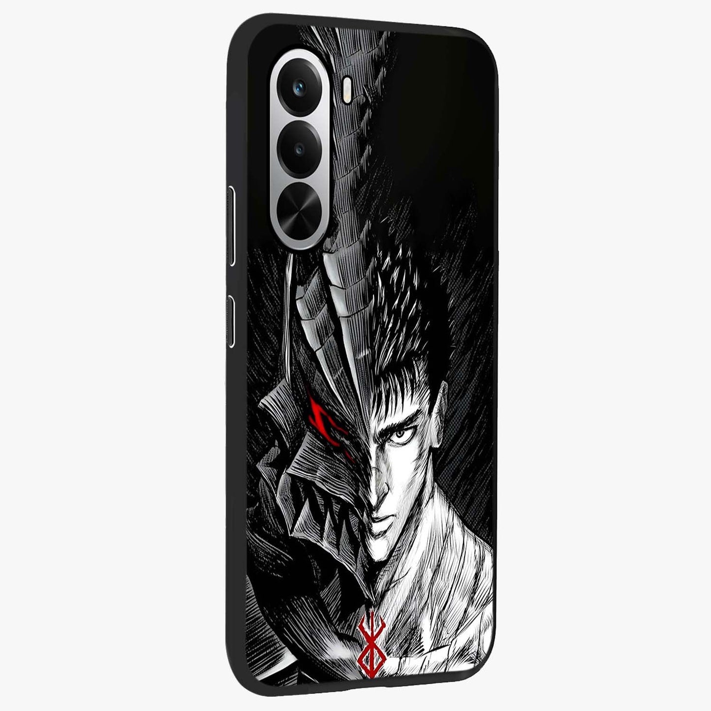 Berserker Blood Oath Glass Case upright view showcasing intense warrior aesthetic with dramatic artistic style.