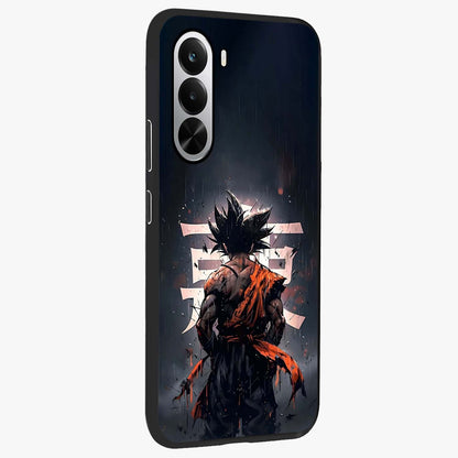 Dark Warrior In Rain Glass Case upright view showcasing powerful rainy battle scene with intense cinematic style.