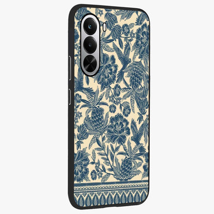 Heirloom Wild Bloom Glass Case upright view showcasing delicate wildflower artwork with timeless floral theme.