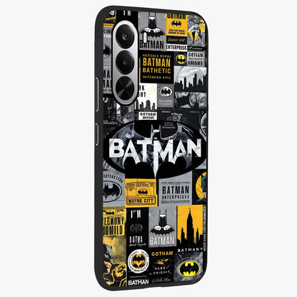 Knight Gotham Rise Glass Case upright view showcasing bold vigilante themed artwork with gothic city vibe.