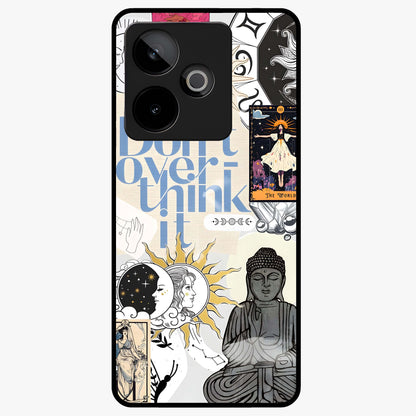 Ethereal Thoughts Glass Case showing flat back view with dreamy artistic artwork and glossy glass finish.