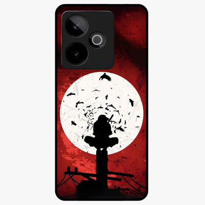 Itachi Limited Edition Naruto Anime Glass Case showing flat back view with iconic anime character artwork and glossy glass finish.