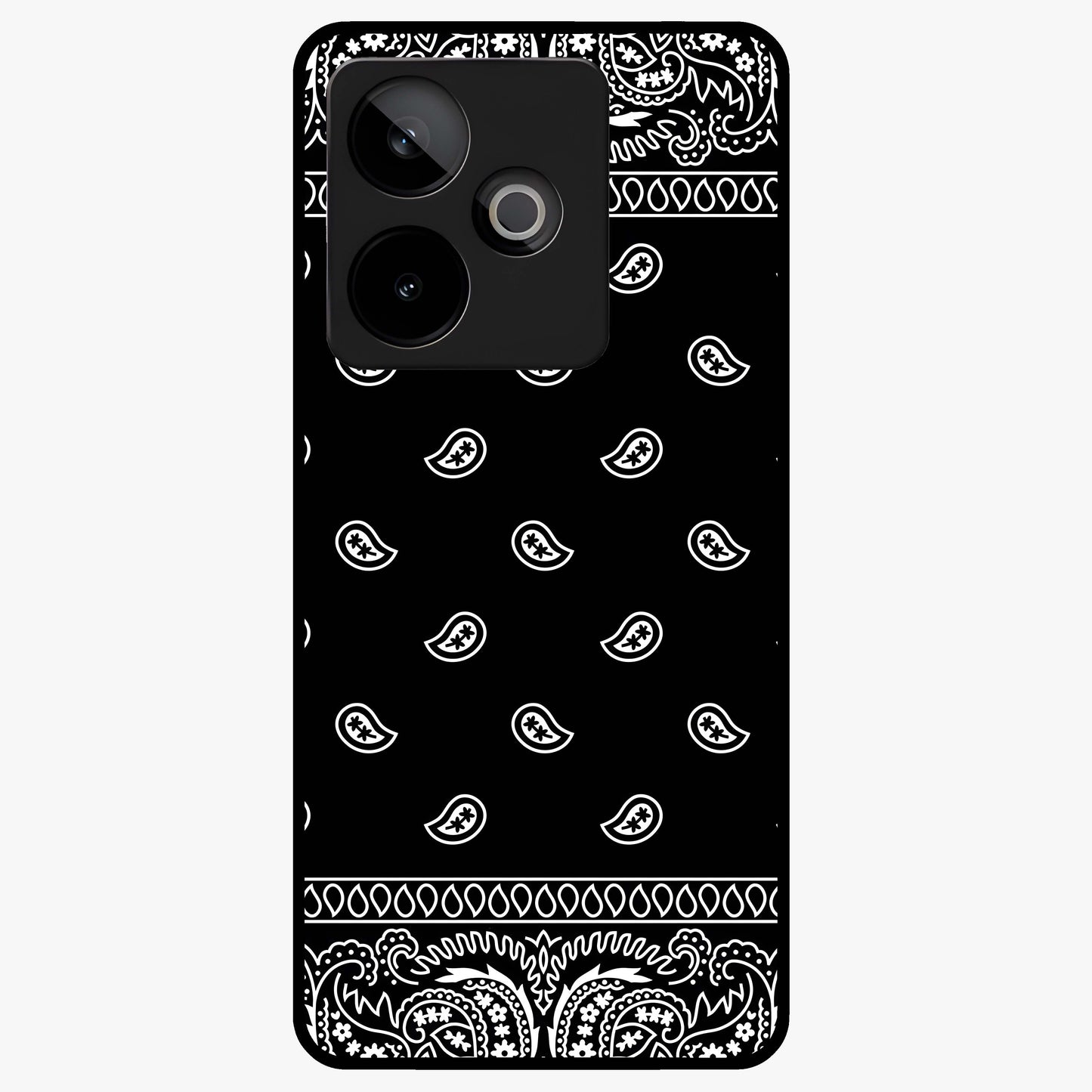 Retro Rebel Threads Glass Case showing flat back view with vintage street style artwork and glossy glass finish.