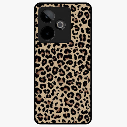 Savage Chic Pattern Glass Case showing flat back view with stylish patterned artwork and glossy glass finish.