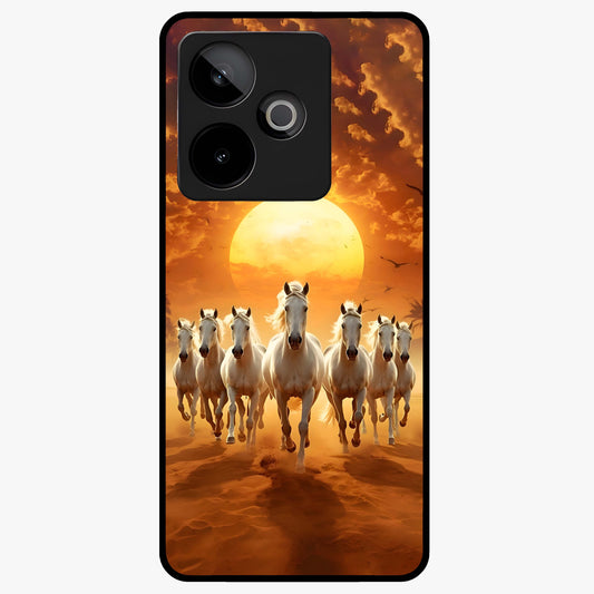 Wild Sunset Majesty Glass Case showing flat back view with majestic sunset landscape artwork and glossy glass finish.