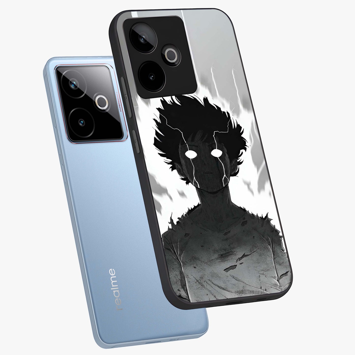 Awakened Inner Rage Glass Case displayed in angled mockup highlighting powerful graphic design and bold artistic theme.