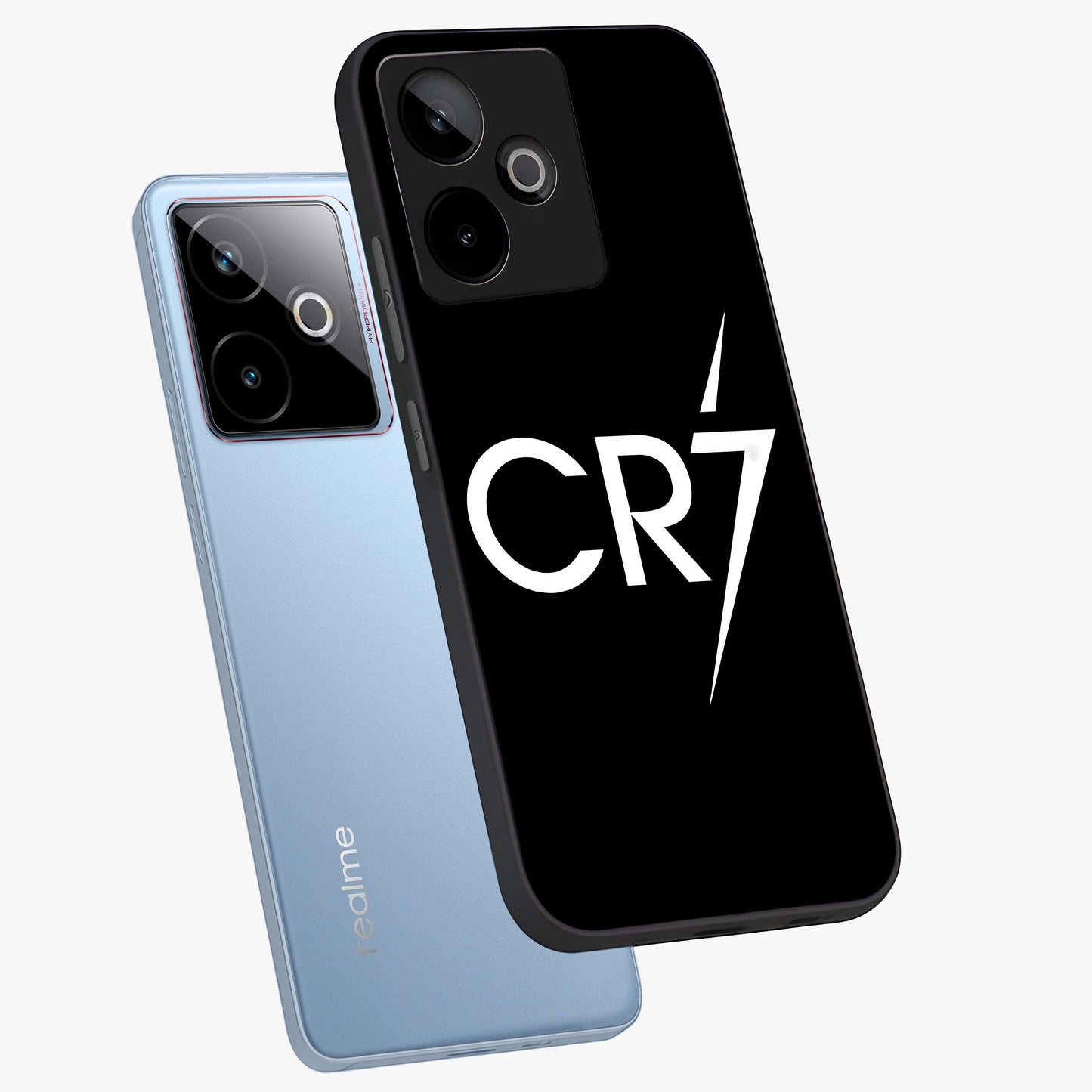 Cr7 Elite Strike Glass Case displayed in angled mockup highlighting powerful sports graphic with bold athletic theme.