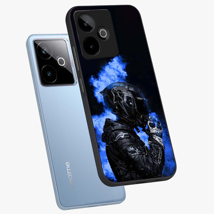 Cyber Sentinel Protocol Glass Case displayed in angled mockup highlighting digital cyber design with sci-fi aesthetic style.