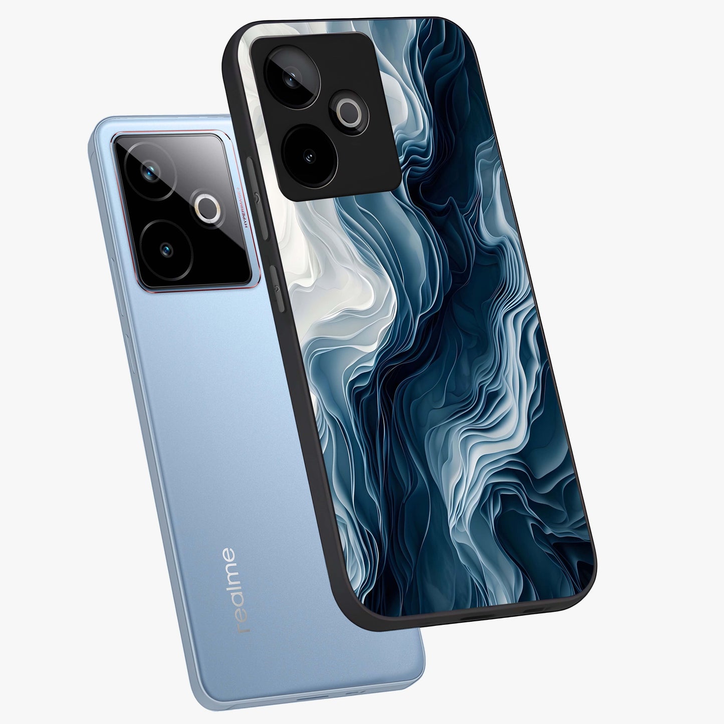 Ethereal Paper Marble Glass Case displayed in angled mockup highlighting elegant marble pattern with modern aesthetic style.