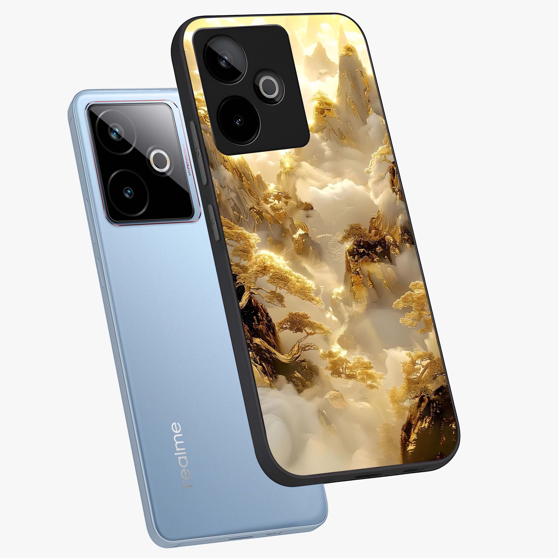 Gates Of Illumination Glass Case displayed in angled mockup highlighting radiant portal inspired design with fantasy aesthetic.