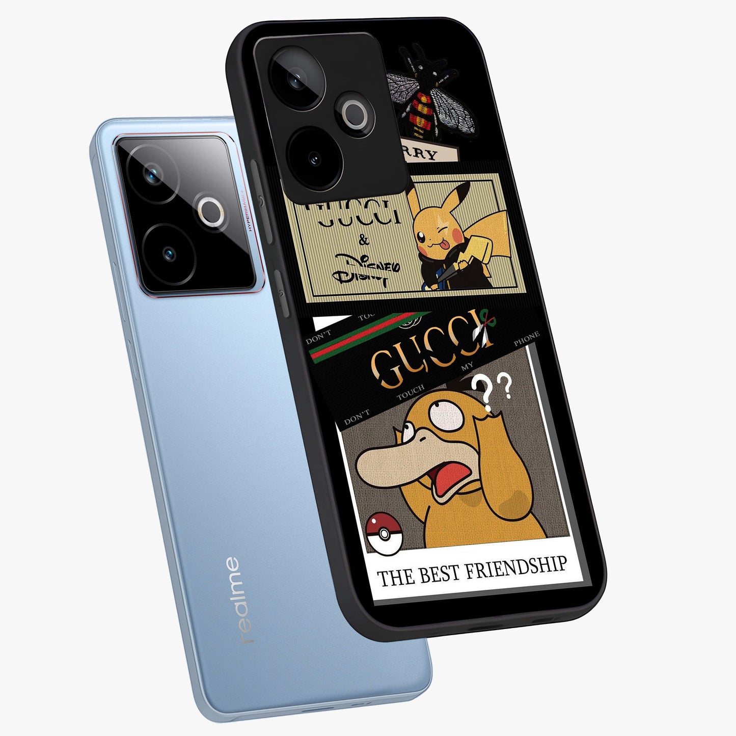 Gucci Play Mashup Glass Case displayed in angled mockup highlighting stylish fashion mashup design with bold aesthetic.