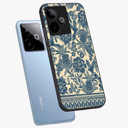 Heirloom Wild Bloom Glass Case displayed in angled mockup highlighting botanical bloom design with classic aesthetic style.