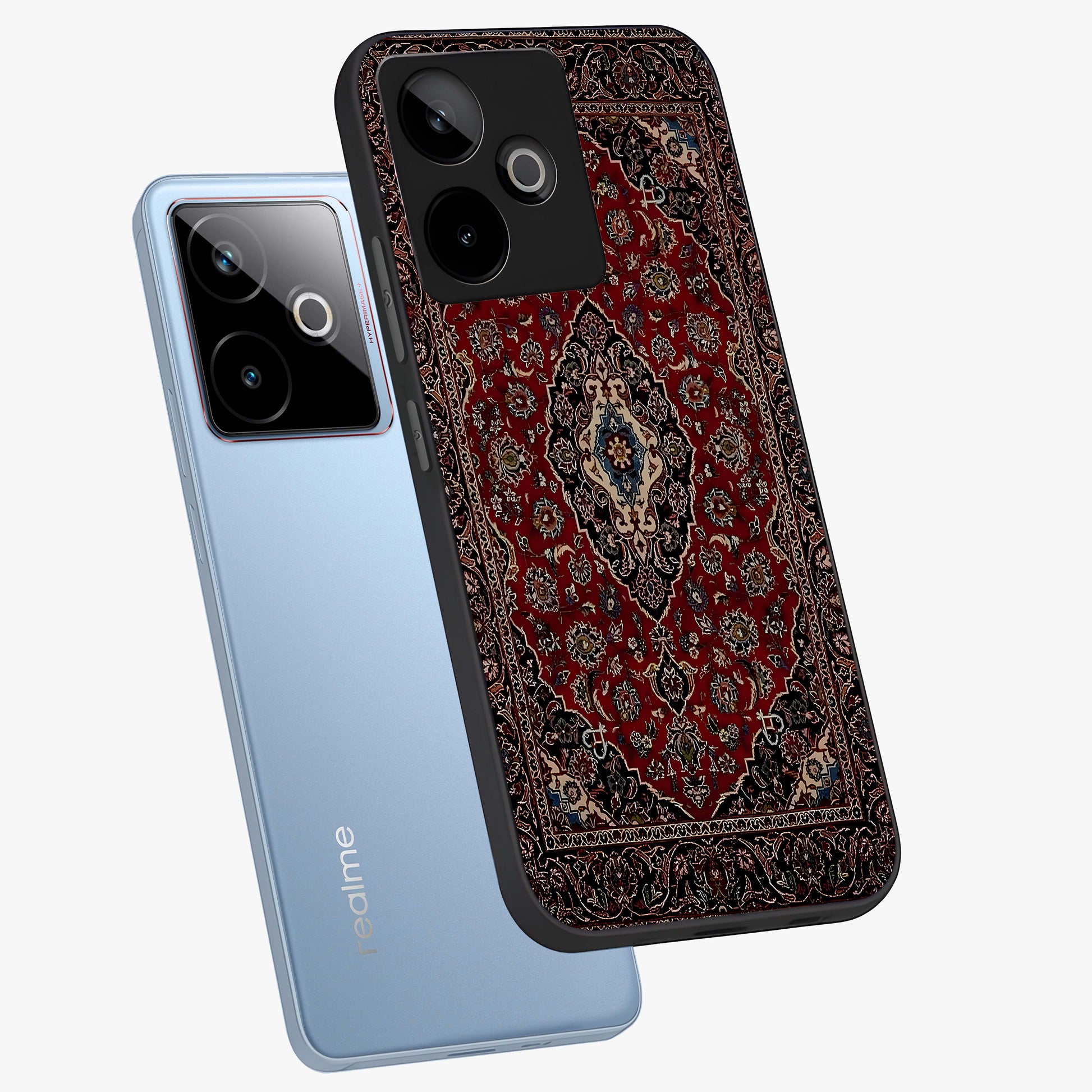 Heritage Carpet Royale Glass Case displayed in angled mockup highlighting intricate royal carpet design with heritage aesthetic.