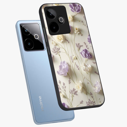 Lilac Breeze Harmony Glass Case displayed in angled mockup highlighting calm lilac breeze design with soothing aesthetic style.