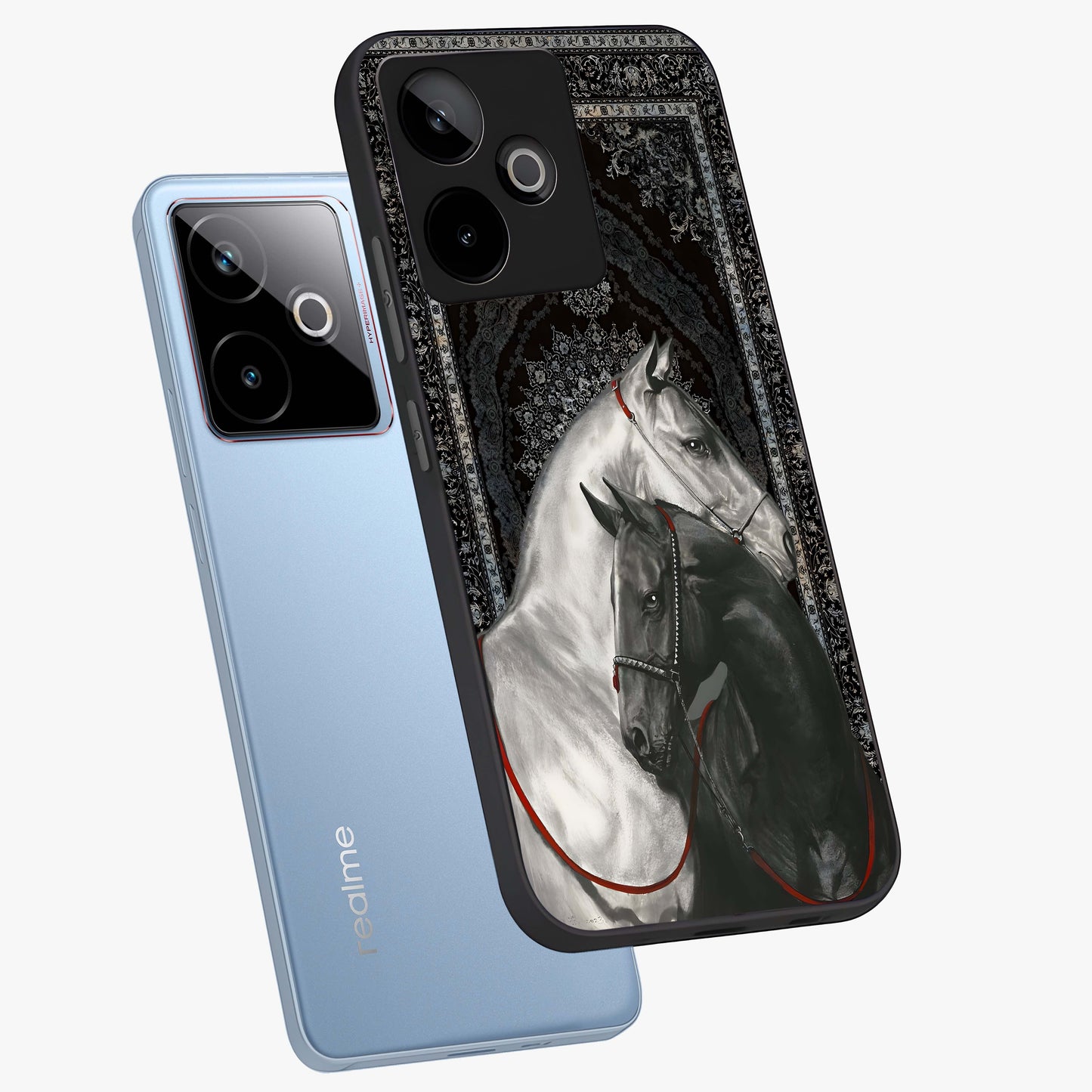 Majestic Ride Legacy Glass Case displayed in angled mockup highlighting sleek vehicle design with bold racing aesthetic.