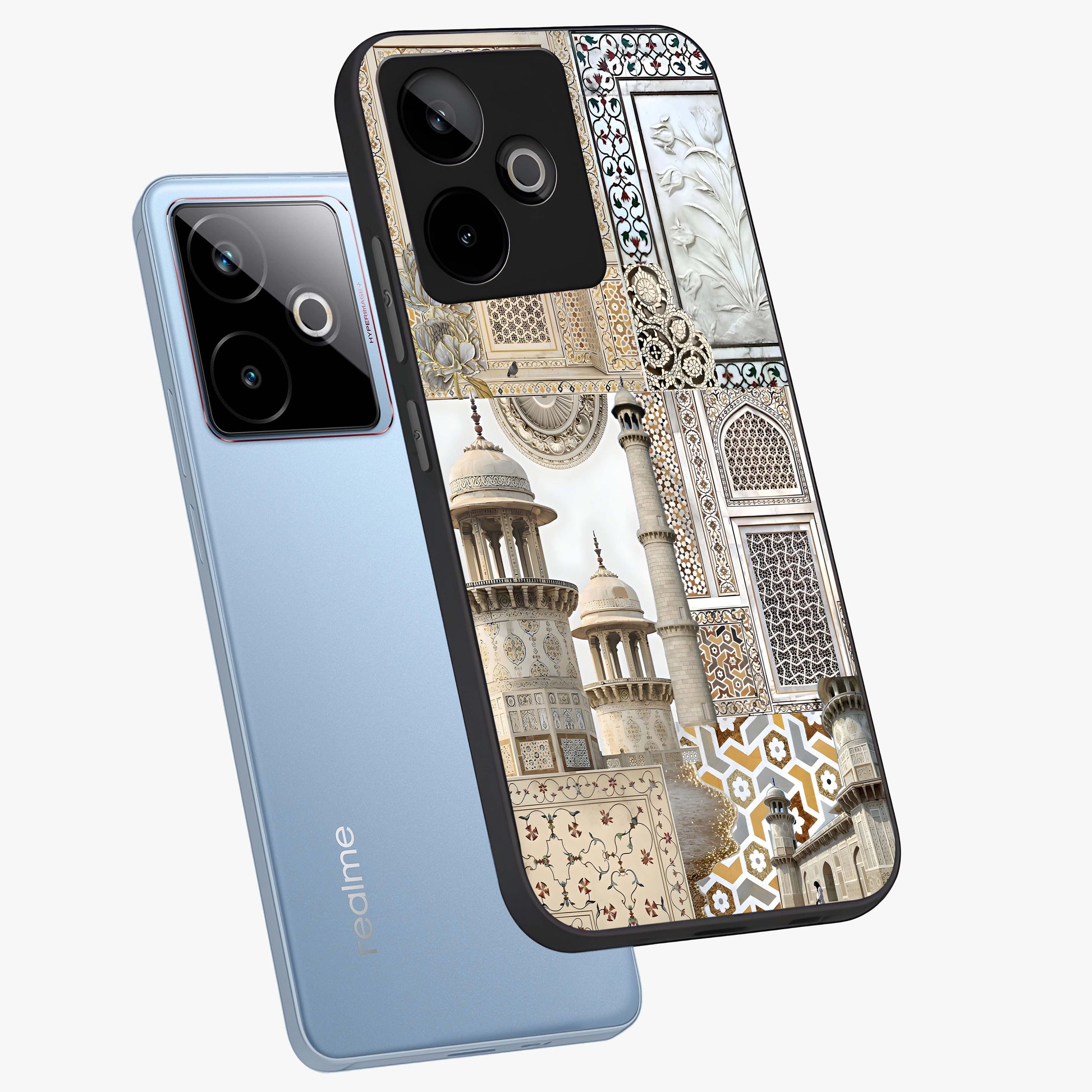 Mughal Marble Legacy Glass Case displayed in angled mockup highlighting elegant heritage marble artwork with royal aesthetic.