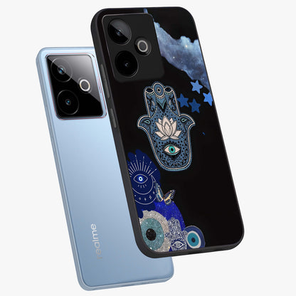 Mystic Hand Aura Glass Case displayed in angled mockup highlighting magical aura design with spiritual aesthetic style.