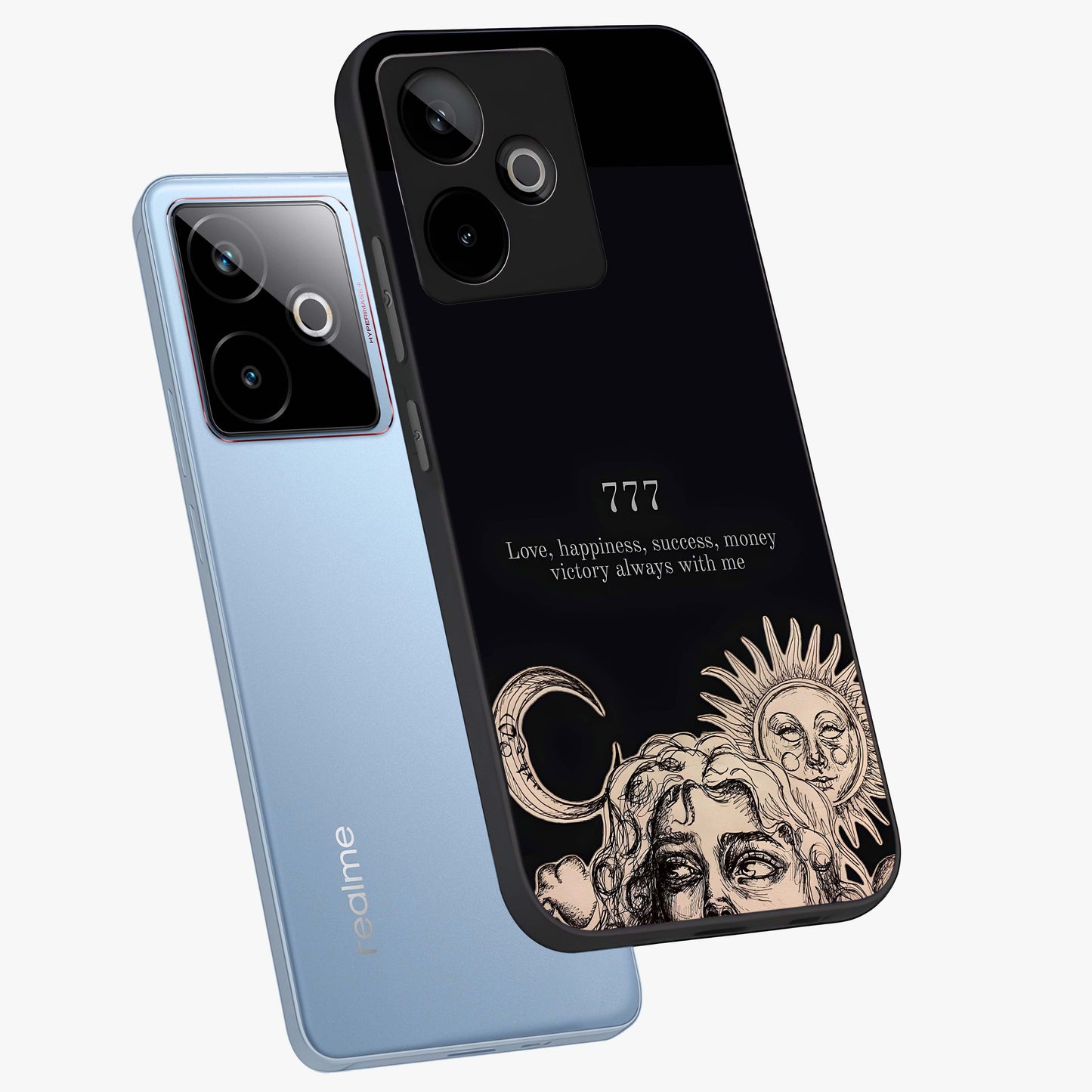 Mystic Victory Aura Glass Case displayed in angled mockup highlighting energetic aura design with bold mystical aesthetic.