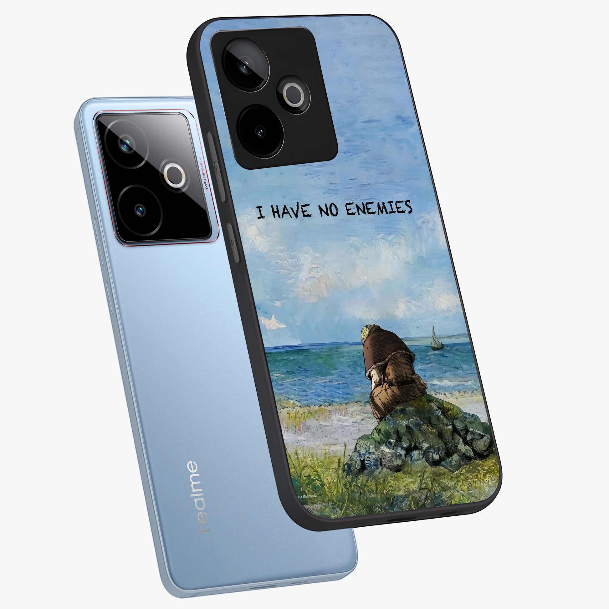 Peace Beyond War Glass Case displayed in angled mockup highlighting meaningful message design with artistic aesthetic style.