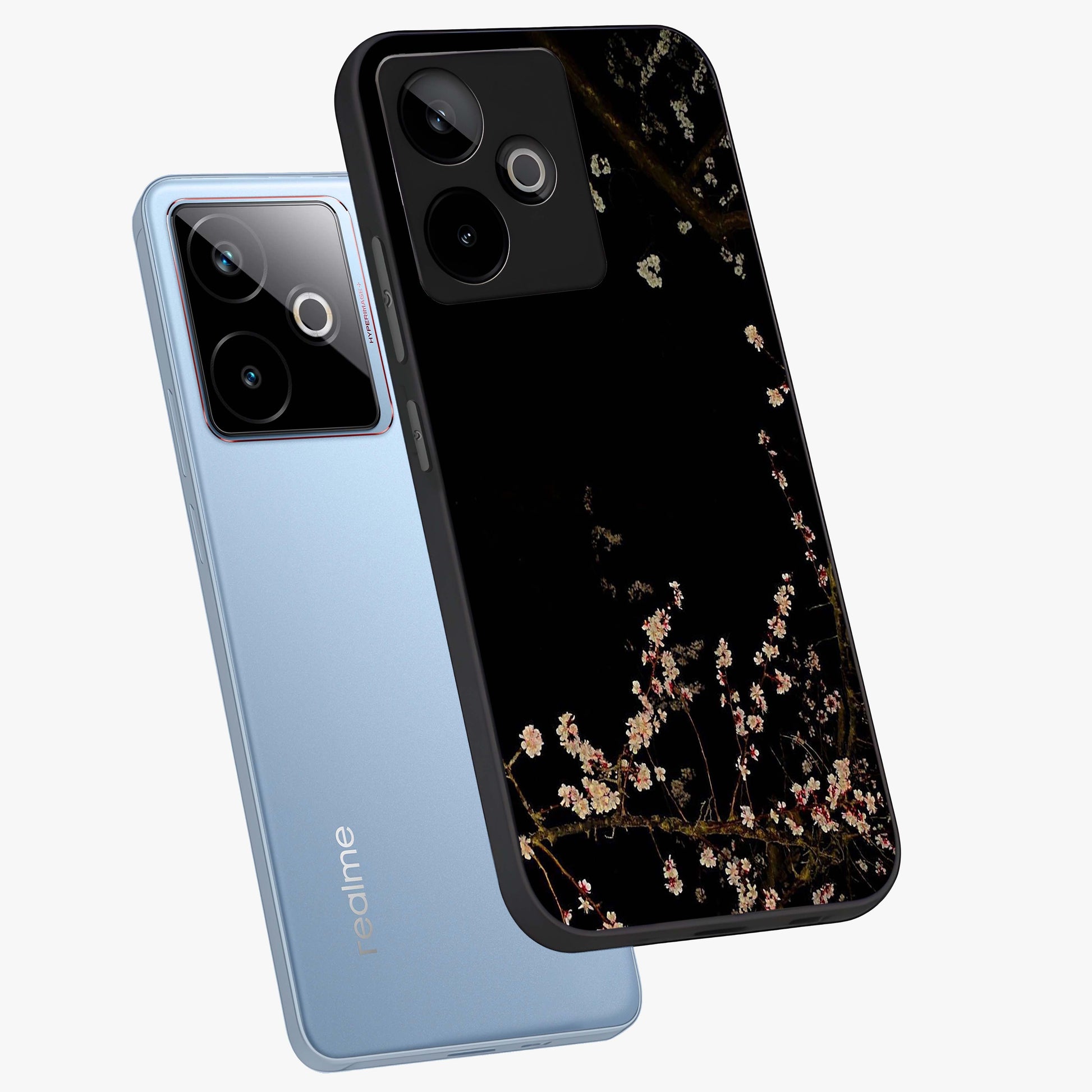 Petal Moon Light With Custom Name Glass Case displayed in angled mockup highlighting delicate petal design with custom name feature.