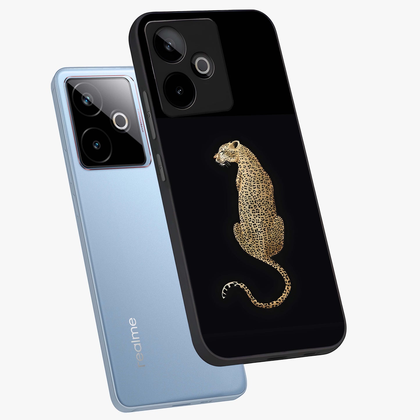 Regal Leopard Glass Case displayed in angled mockup highlighting powerful animal illustration with stylish wild aesthetic.
