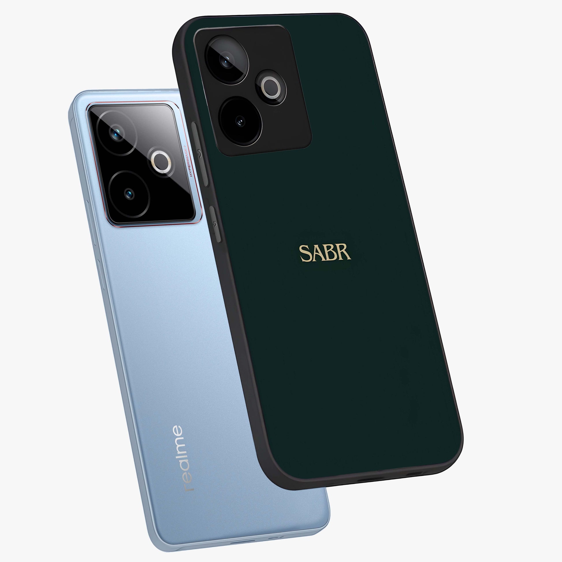 Sabr Minimal Patience Glass Case displayed in angled mockup highlighting simple inspirational design with clean aesthetic style.